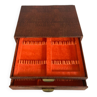 1960s cutlery box with Croco-style coating