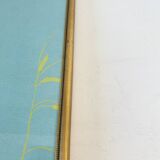 80s screen printing, gilded wood glass frame