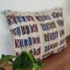 Vintage Berber cushion white and blue