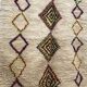 Tapis berbère marocain azilal à losanges fluos 226x150cm