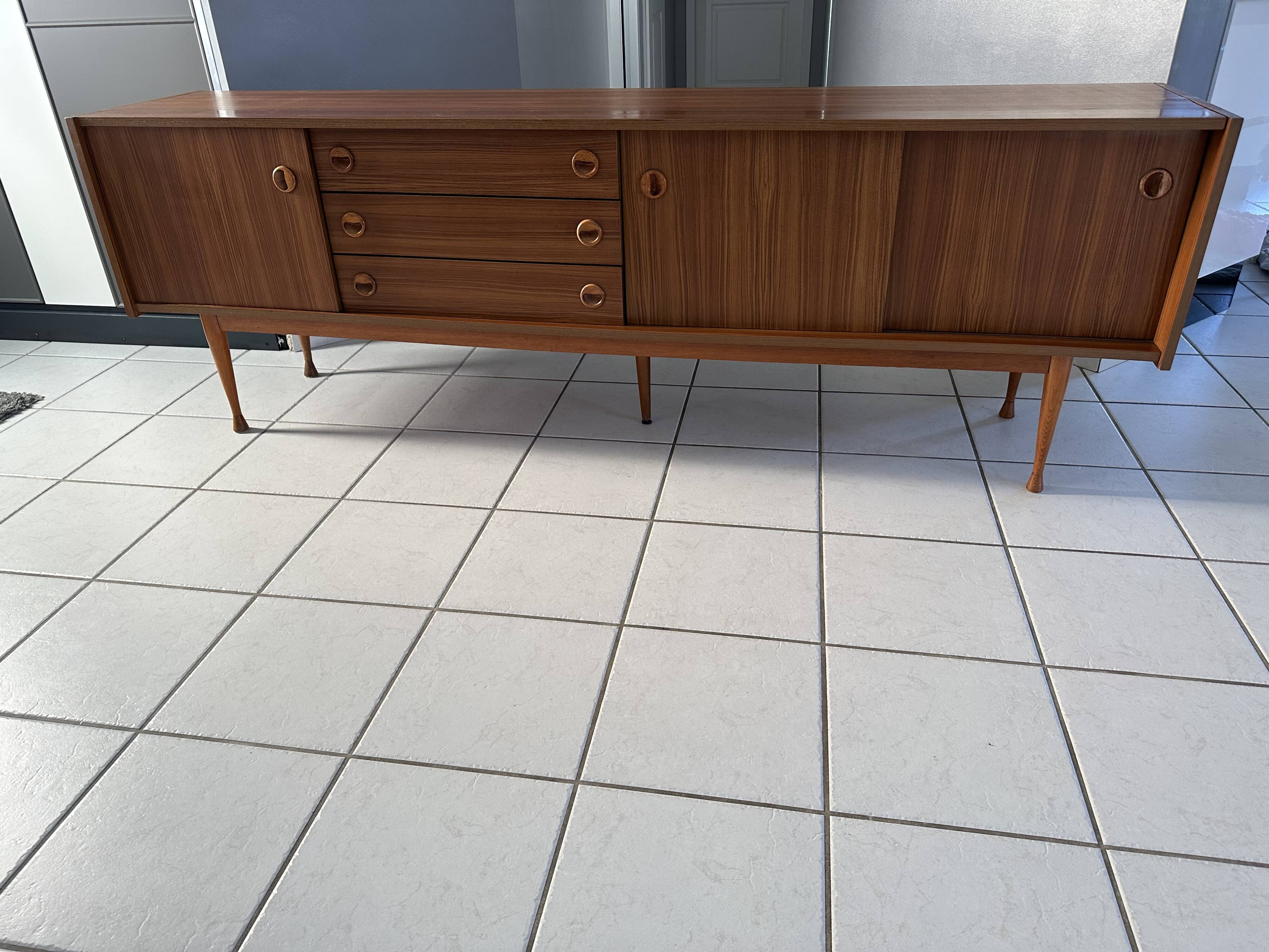 Vintage 1960s Scandinavian-style sideboard