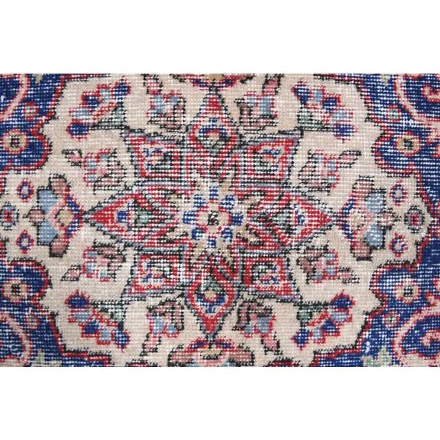 Vintage Turkish Oushak Handmade Wool Cotton Red Area Rug 124x209
