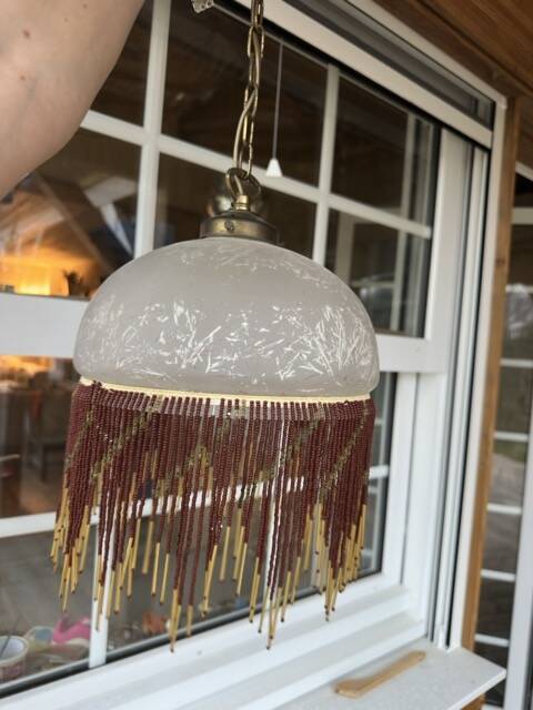 Vintage fringe beaded suspension