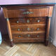 Empire commode from the 19th century in flame mahogany – Original intact black marble