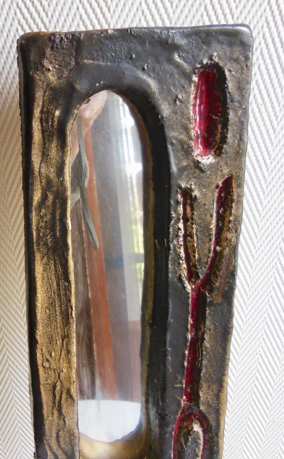 Miroir, signed on the back galerie palissy , vallauris