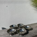 5 stainless steel cups 1970