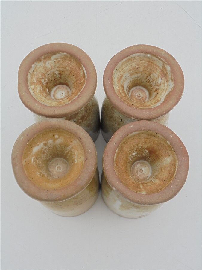 Series of 4 sandstone mazagrans