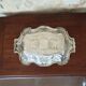 Antique silver metal dish