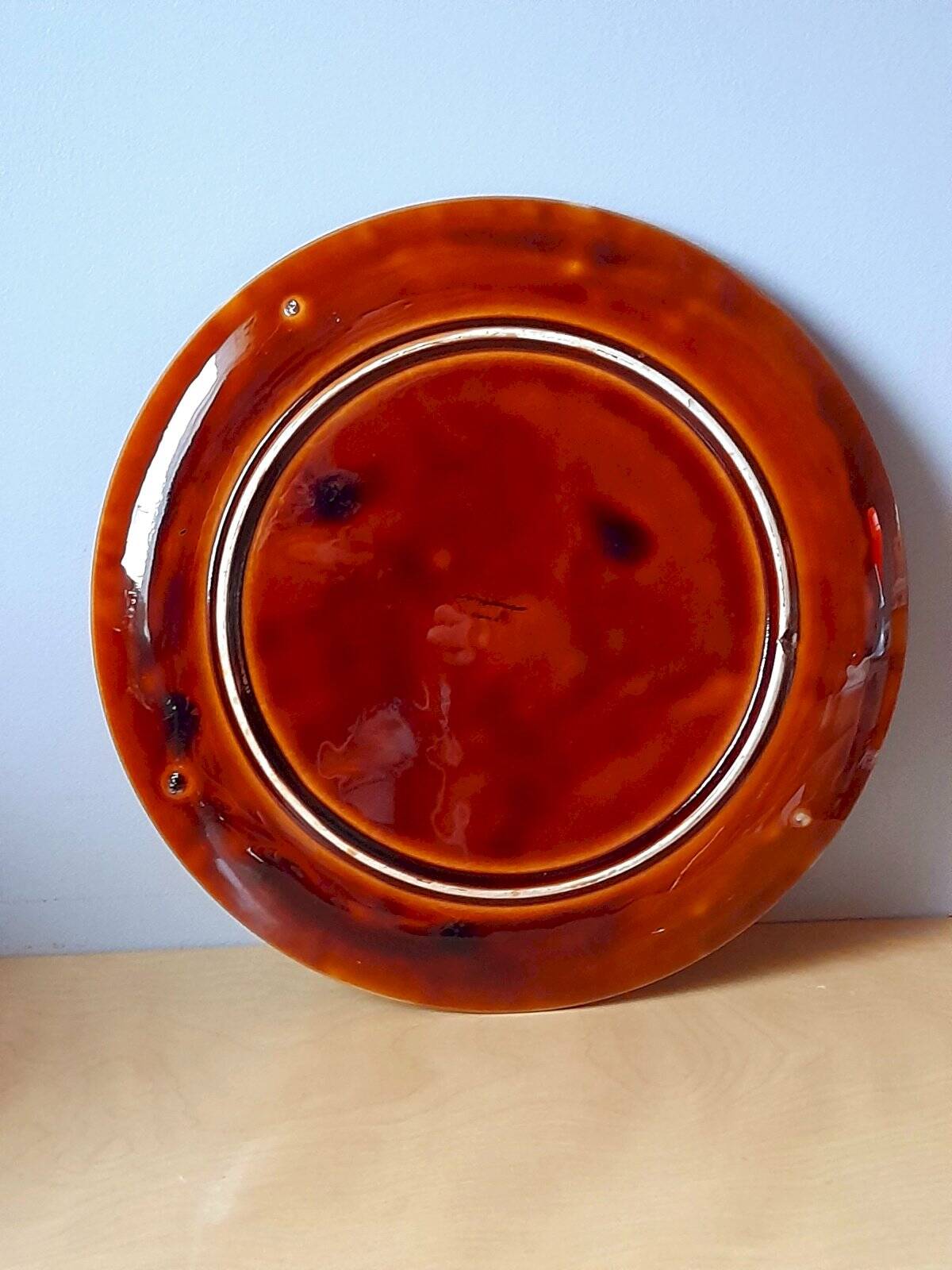 Vintage floral plate, Sarreguemines 1970