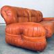 Mid-Century Modern Italian Leather 3 Seat Sofa, 1970s