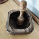 Mortier en bois et pilon