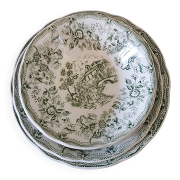 English Irostone porcelain tableware set