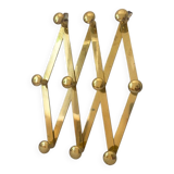 Brass accordion coat rack
