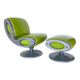 “Gluon” armchair and ottoman by Marc Newson, Moroso, 1993