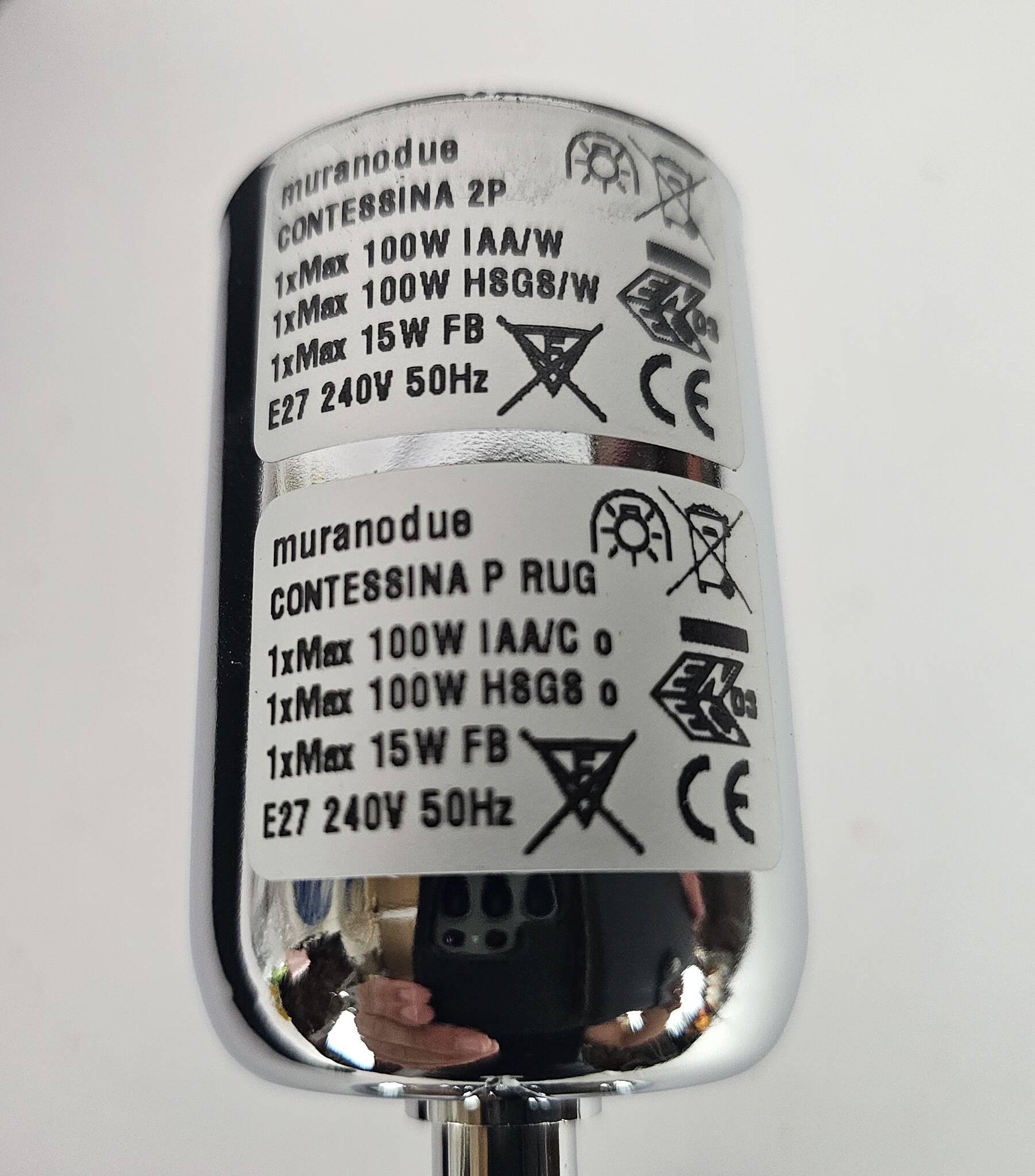 Murano due & gallery vetri d'arte - design carlo nason - model p rug -  glass- metall - italy