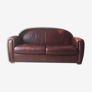 Club sofa in vintage imitation leather from the 60/70