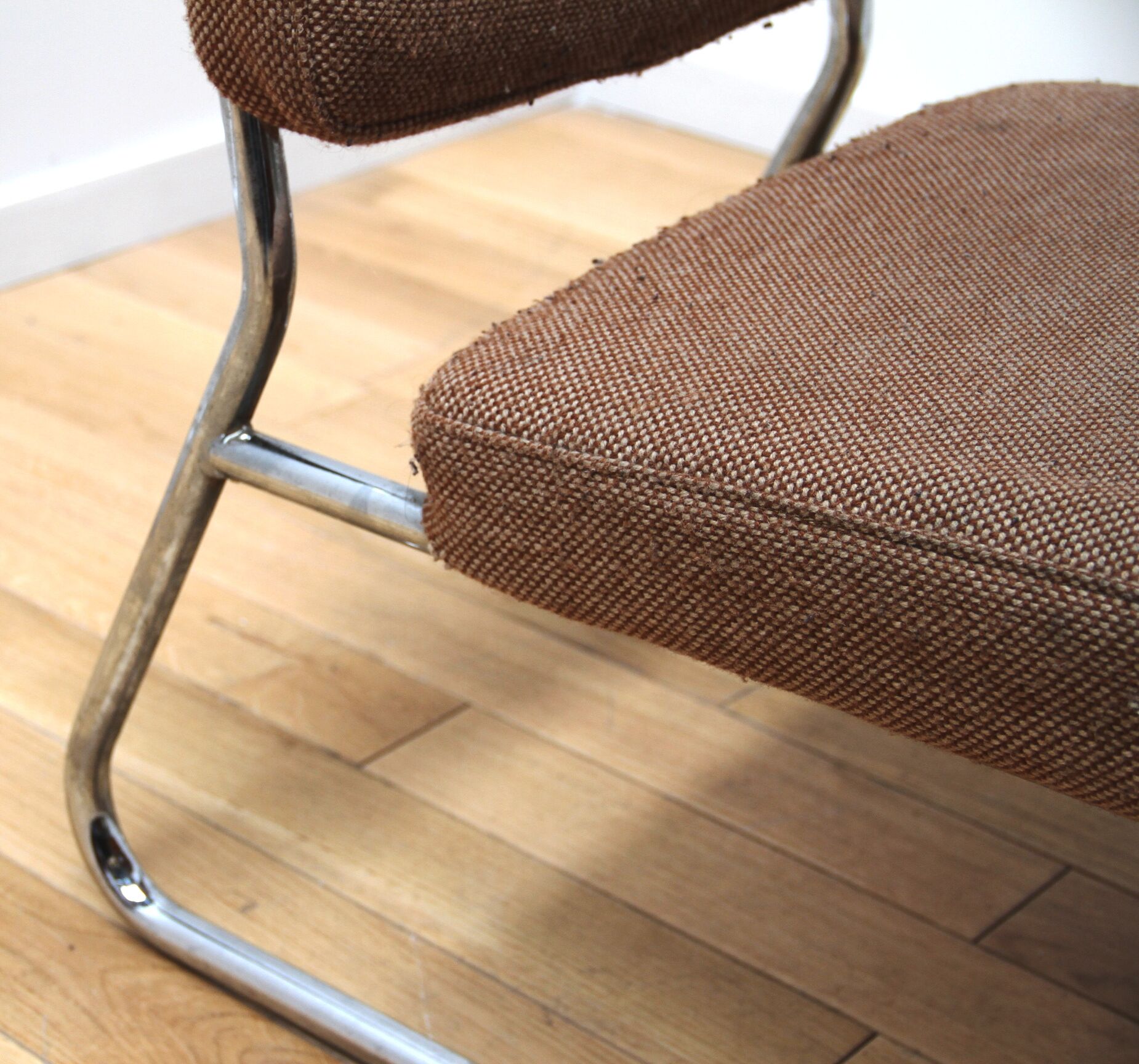 Suite of 3 vintage armchairs 50s