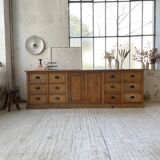 XXL solid oak counter sideboard
