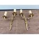 Pair of bronze wall sconces