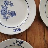 Old St Amand flat plates, blue roses