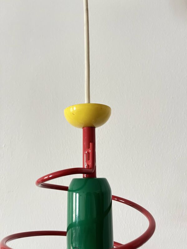 Suspension Pop Art Spirale, Plafonnier, ESTO Autriche, 1980