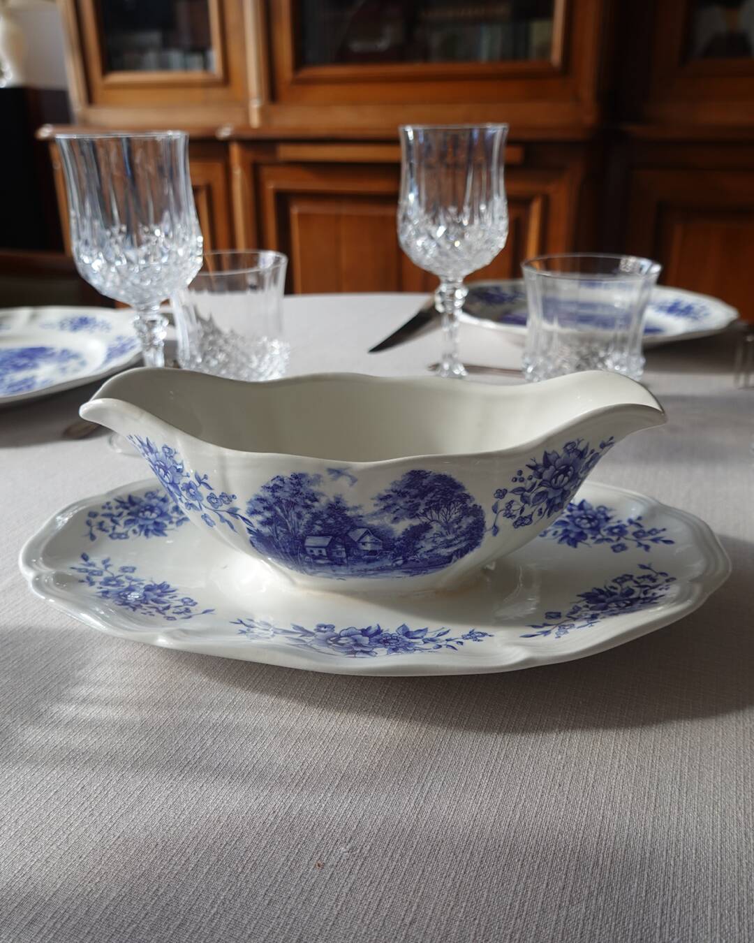 3 Plats de service Sarreguemines modèle Romantic