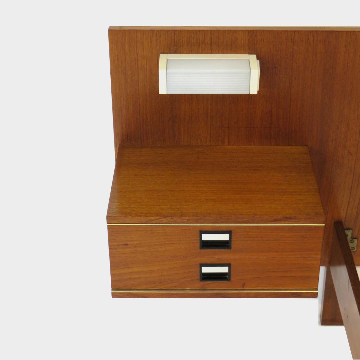 Vintage mid century double bed bedroom set in teak with nightstands