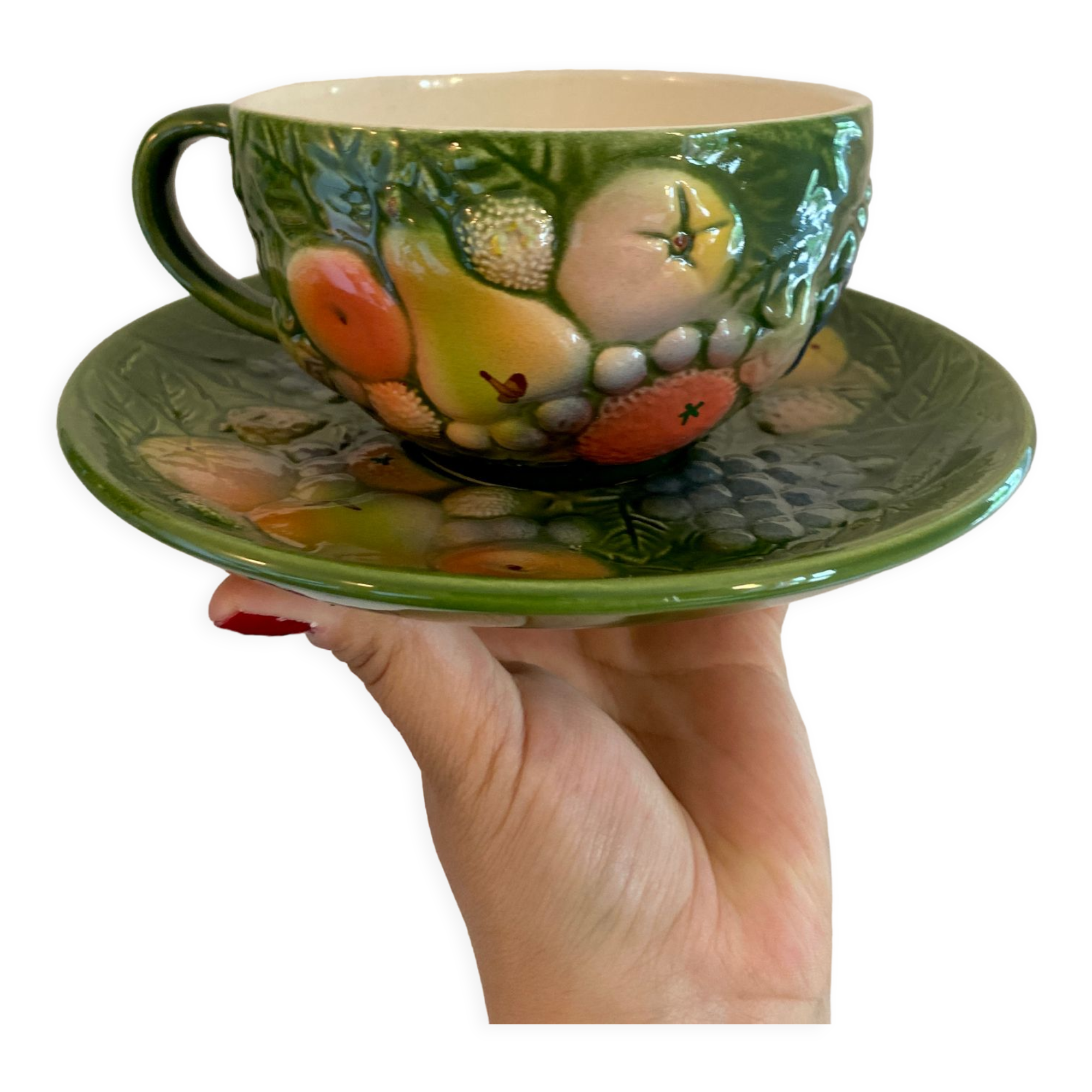 Vintage slurry tea cup