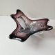 Murano glass Sommerso empty pocket purple blue transparent 24cm