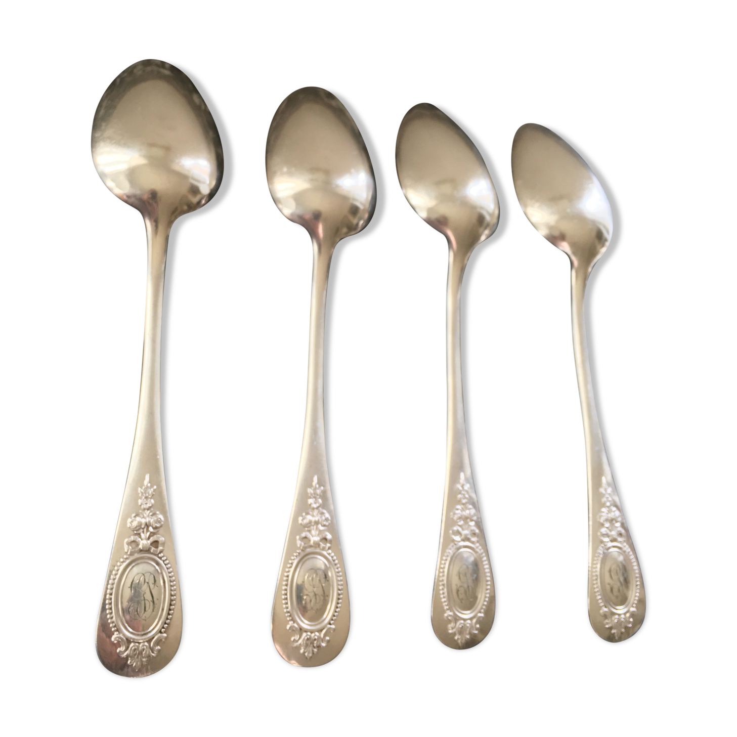 Cailar Bayard silver metal soup spoons