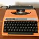 Machine à écrire orange Silver Reed 250 Tabulator Seiko Japan