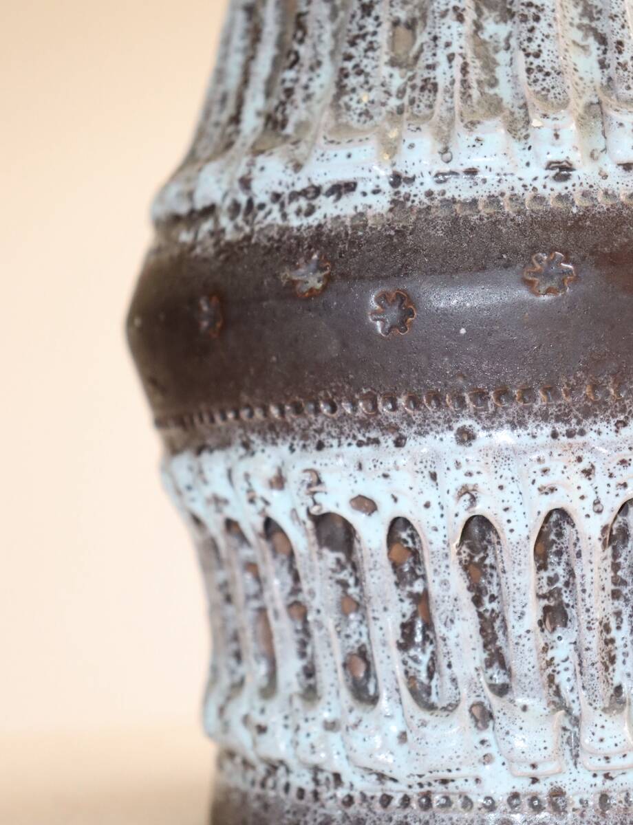 Glazed earthenware vase