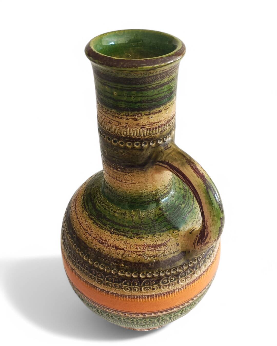 vase Bitossi par Aldo Londi, Décor Sahara pour Cer Paoli, Italie, années 1960.