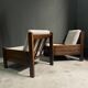 Two modernist lounge chairs from the 1960s.