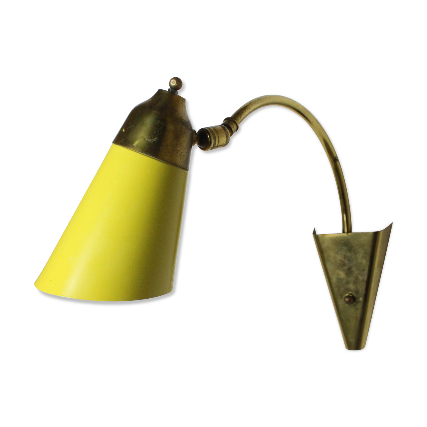 Wall  light brass stem in Italian 1960