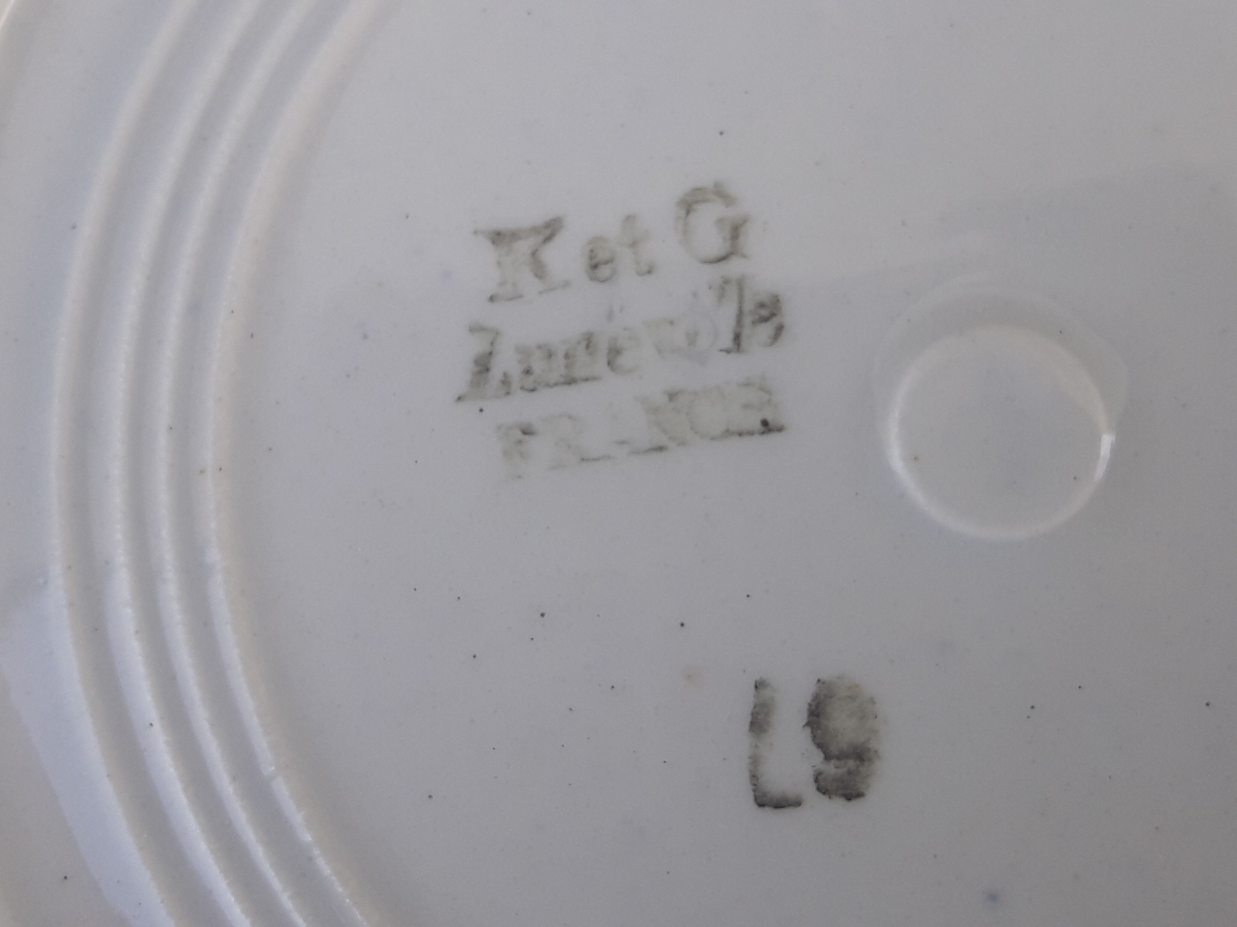 2 hollow plates in lunéville Ket G ket No. 57 diam 22 cm