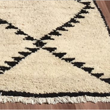 Benni ouarain 100% woollen carpet: 190x377cm