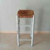 Antique stool high mulched