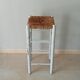 Tabouret ancien haut paillé