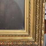 Huile sur toile, fin XIXe, jeune femme