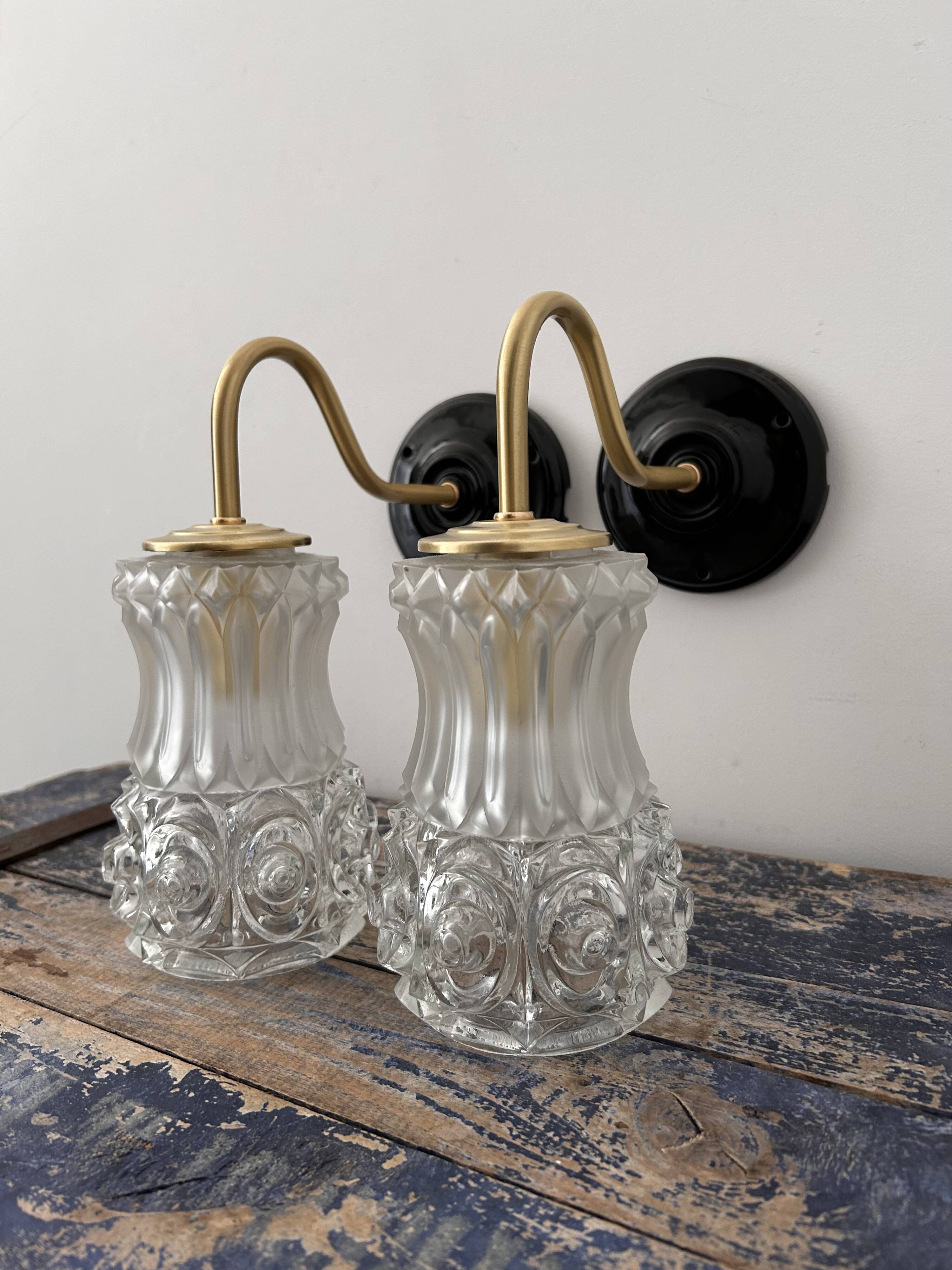 Pair of Art Deco wall lights