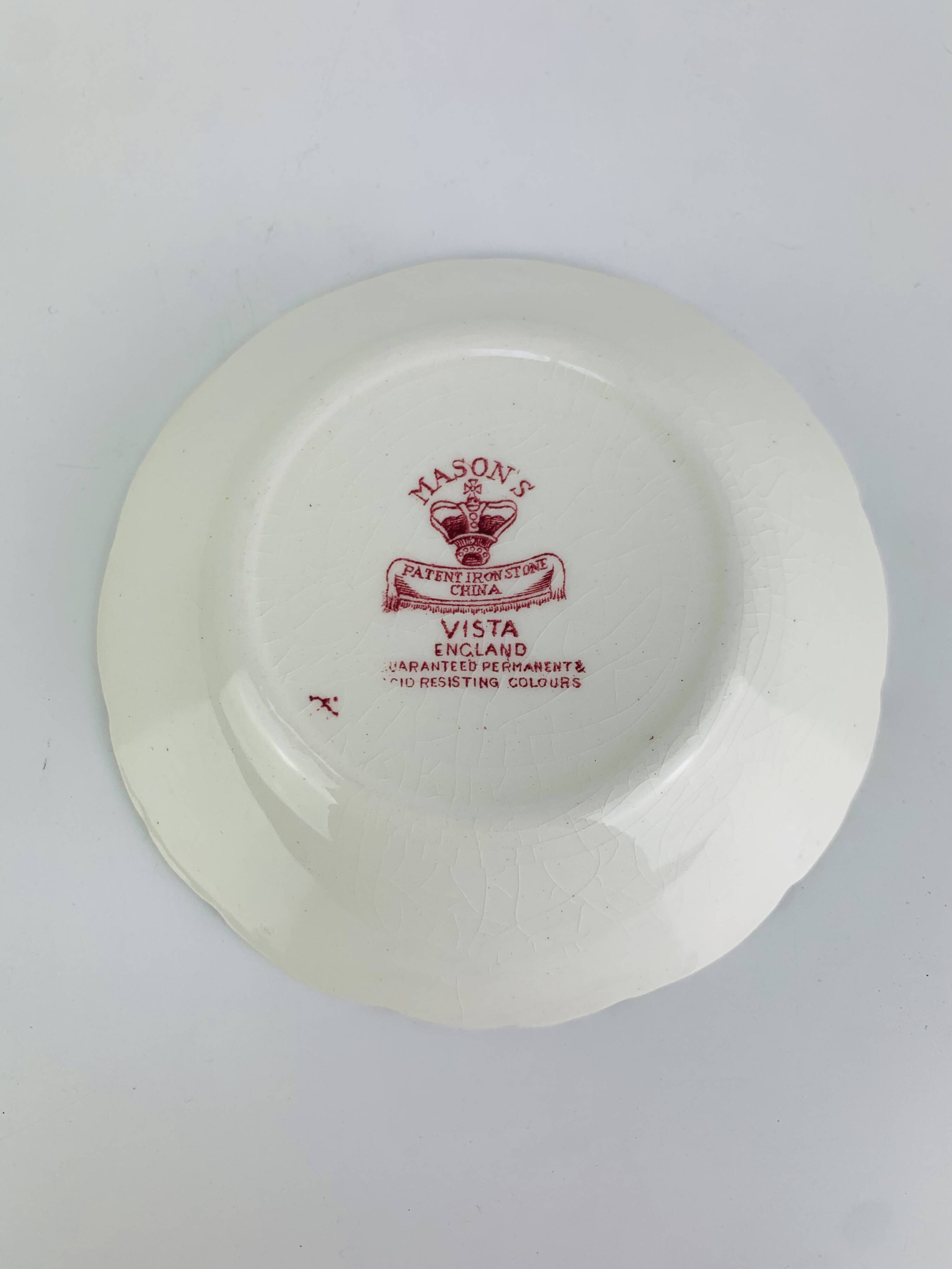 Mason's Vista model bowl, English ironstone, terra cotta.