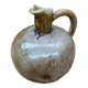 Ancien pichet boule céramique émaillée coulures vintage