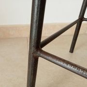 Brutalist high stool from the 1960s in solid steel.