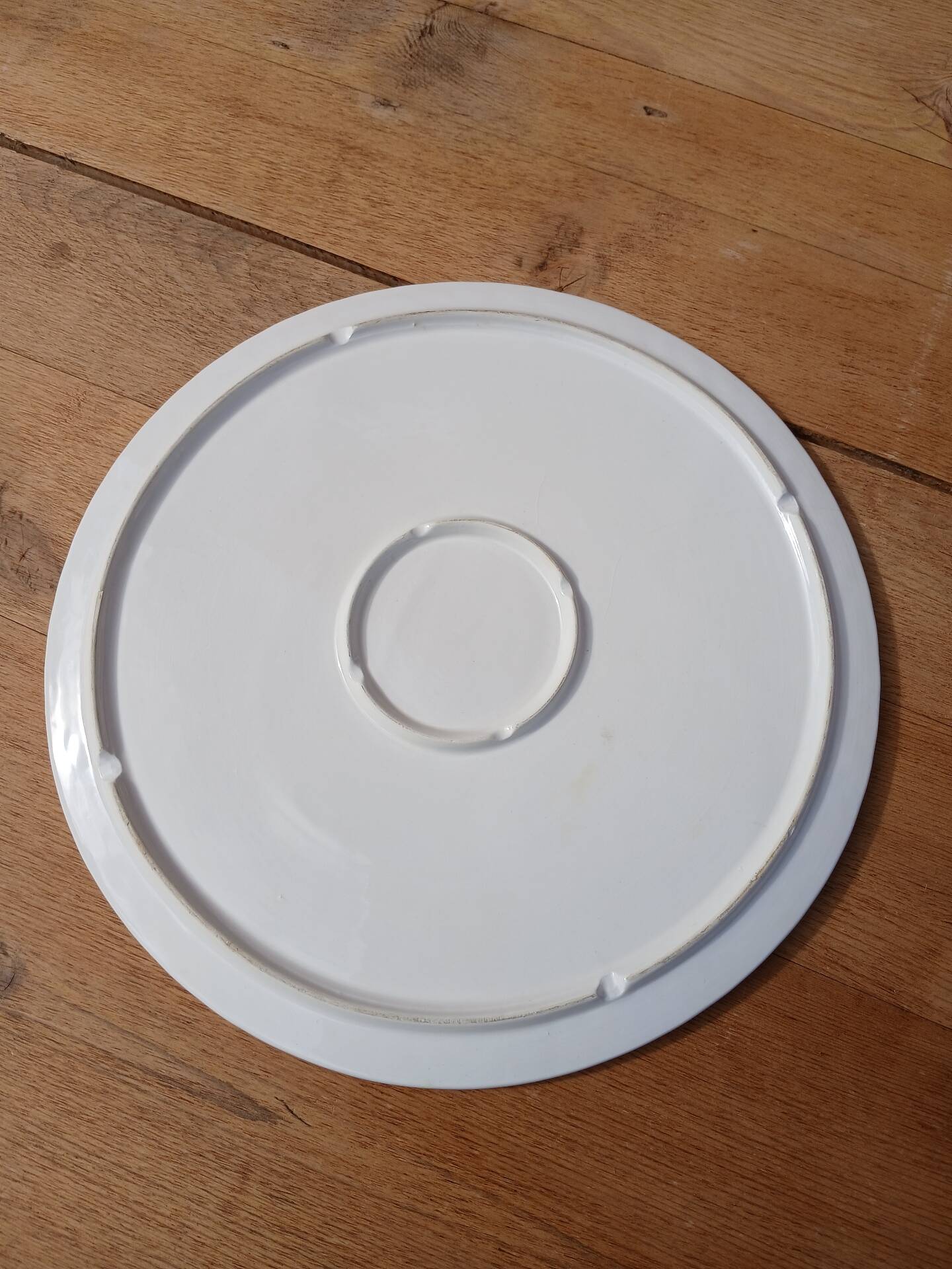 2 plats à tarte en barbotine