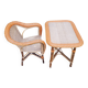 Fauteuil et table en rotin pour enfant