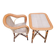 Fauteuil et table en rotin pour enfant