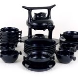 Complete tea service set and plates by Luigi Colani Zen, earthenware, Friesland, Germany, 1970s.