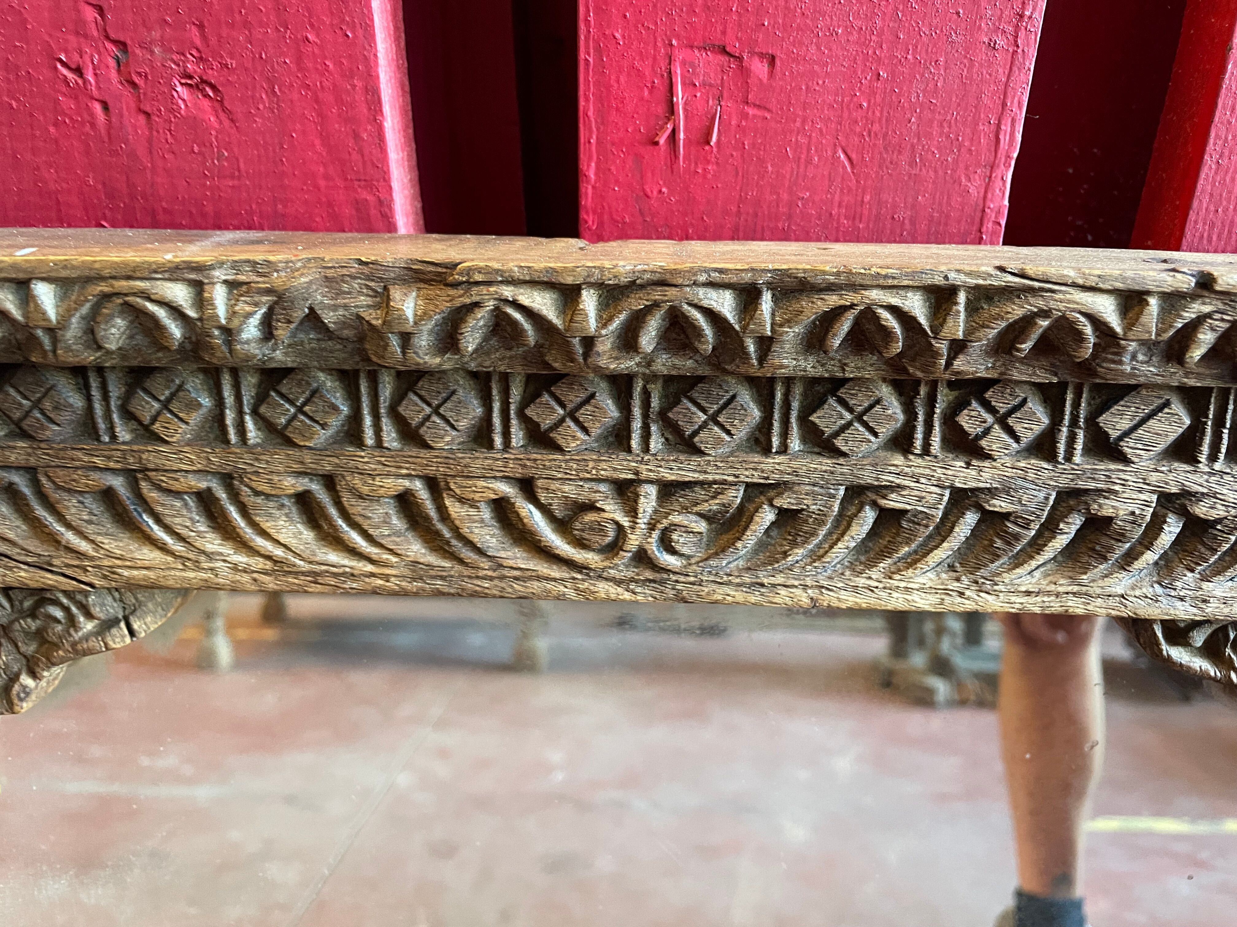Miroir en bois de Teck 18éme, Inde Rajasthan