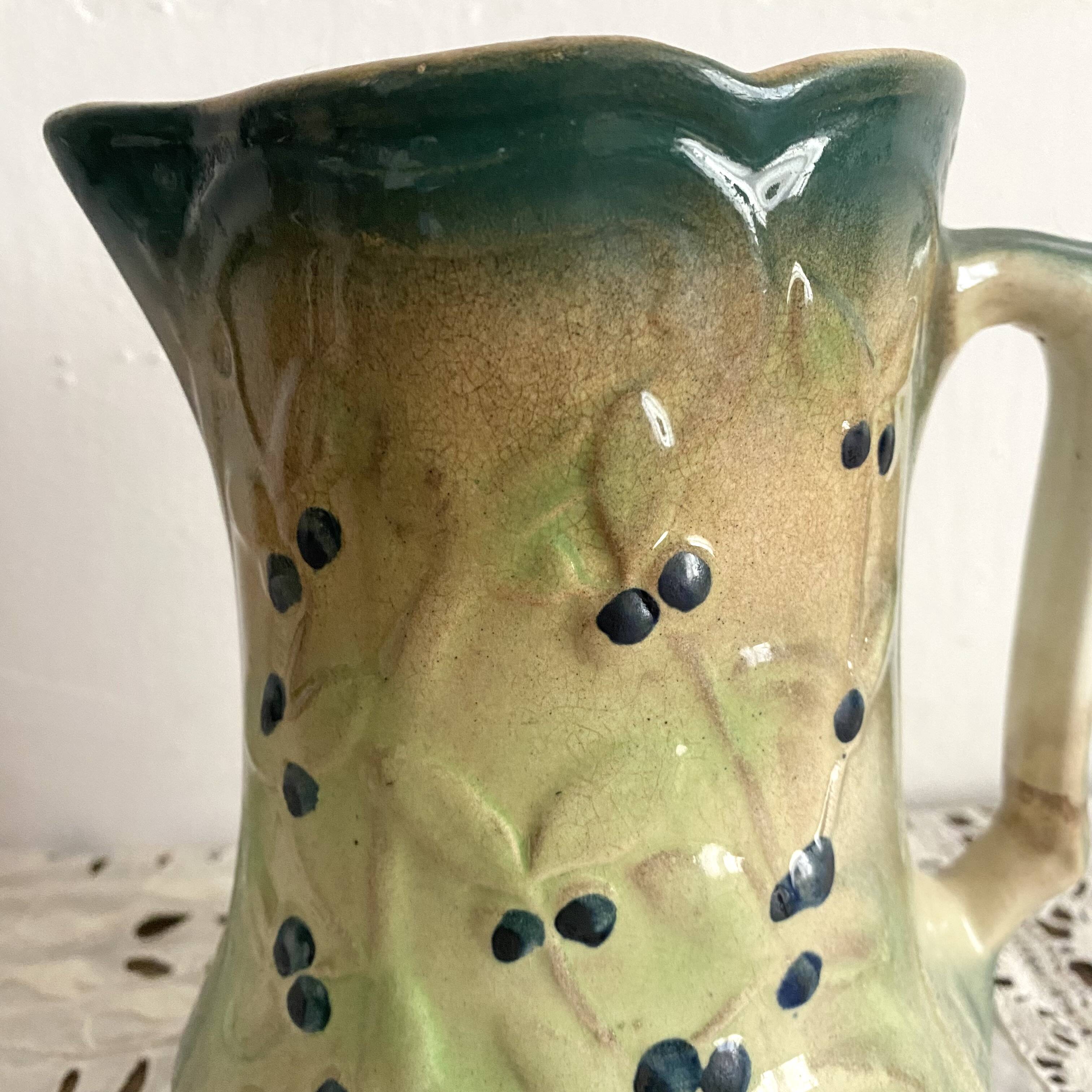 Castres earthenware slip pitcher, late 19th century